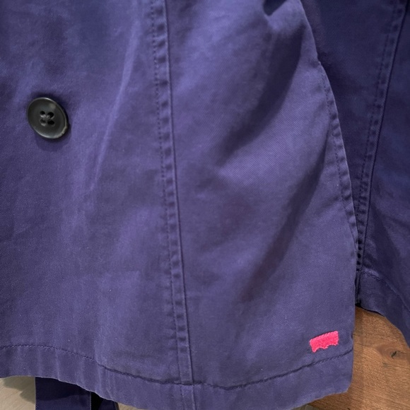 Levi’s Purple belted peacoat Sz M… - Picture 5 of 9